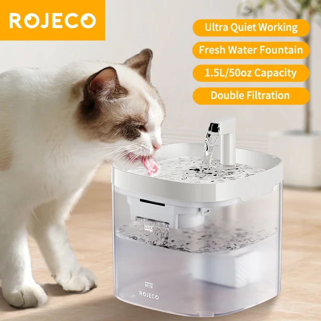 ROJECO Smart Cat Water Fountain Automatic Pet Water Dispenser For Cats Dog Drinking Purifier Fountain with Recirculate Filters 1