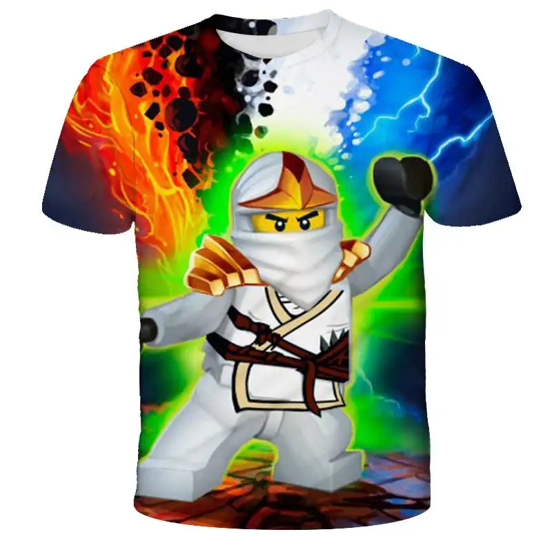 ganni t shirt 2022 Summer Boys Kawaii Robloxing Game 3D Printing T-shirt Cartoon Short Sleeve Boys And Girls T-shirt Summer Casual Wild 3-14 t shirt design