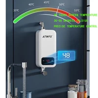 ATWFS 220V chauffe-eau électrique eau chaude pour salle de bain Thermostati sans réservoir instantané maison douche chauffage cuisine 3