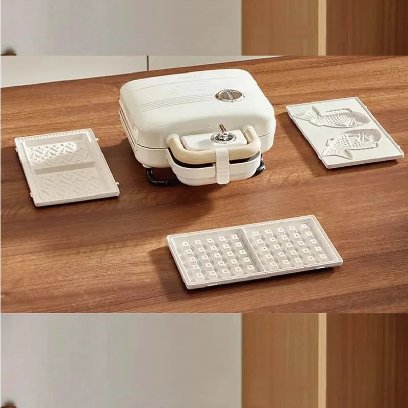 220V Electric Sandwich Maker Multi-functional Breakfast Maker Waffle Timing Bread Machine Double Plate Sandwich Pancake Machine