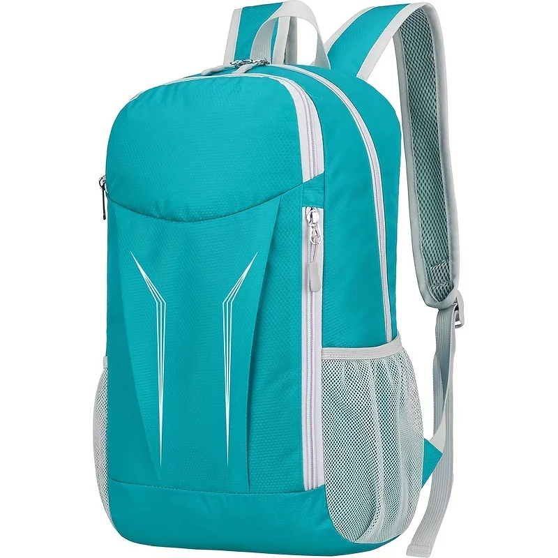 Compact Lightweight Outdoor Backpack Water-Resistant, Large Capacity Ideal for Hiking, Cycling, Travel Reflective Safety Strips