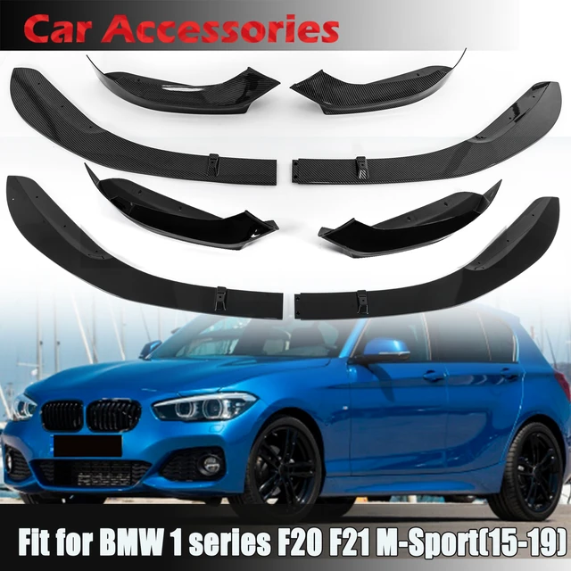 Reimendes Auto Front stoßstange Spoiler Lip Splitter Trim glänzend  schwarz/Kohle faser fit für BMW 1er F20 F21 M Sport 2015-2019 - AliExpress