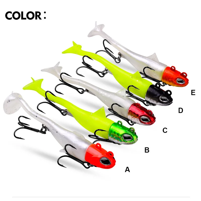 5PCS Luya Fake Bait Sharp Hook Tip Quick Fish Fake Bait Universal In The Whole Water Area Soft Bait Waters All Waters