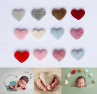 Newborn Photography Props Heart Wool DIY Photography Props Accessories Photography Baby Studio Felt Love Heart 5pcs/set 1
