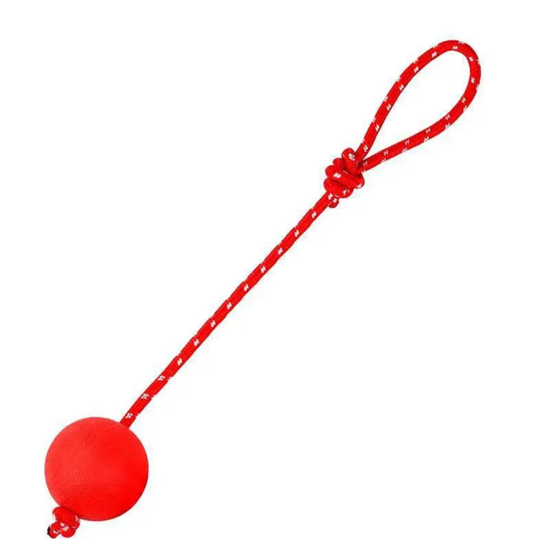 

Ball With Rope Dog Toy Rubber Interactive Balls Elastic Solid Rubber Dogs Balls Chew Toys For Medium Large Small Dogs Rubber Dog