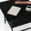 Coffee Tables for Living Room,2-Tier Farmhouse Center Table with Round Corners for Small Space,Small Apartment,Office 4