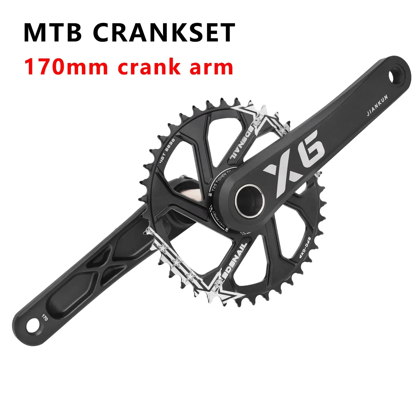 JIANKUN Mountain Bicycle Crankset 170mm Aluminum Alloy Direct-mounted ...