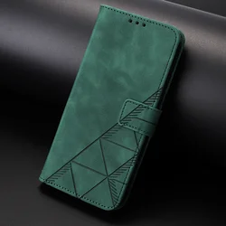 Skin Feel Line Flip Leather Wallet Card Cover Phone Case - Honor 60 SE (Green)