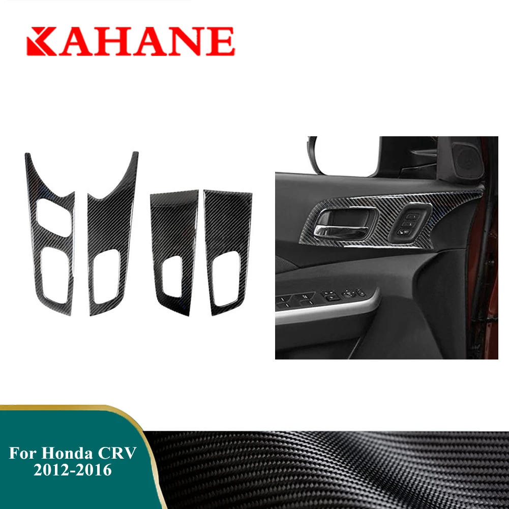 

Carbon Fiber Car Stickers Door Handle Panel Decorative Trim Interior Moulding For Honda CRV 2012 2013 2014 2015 2016 Accessories