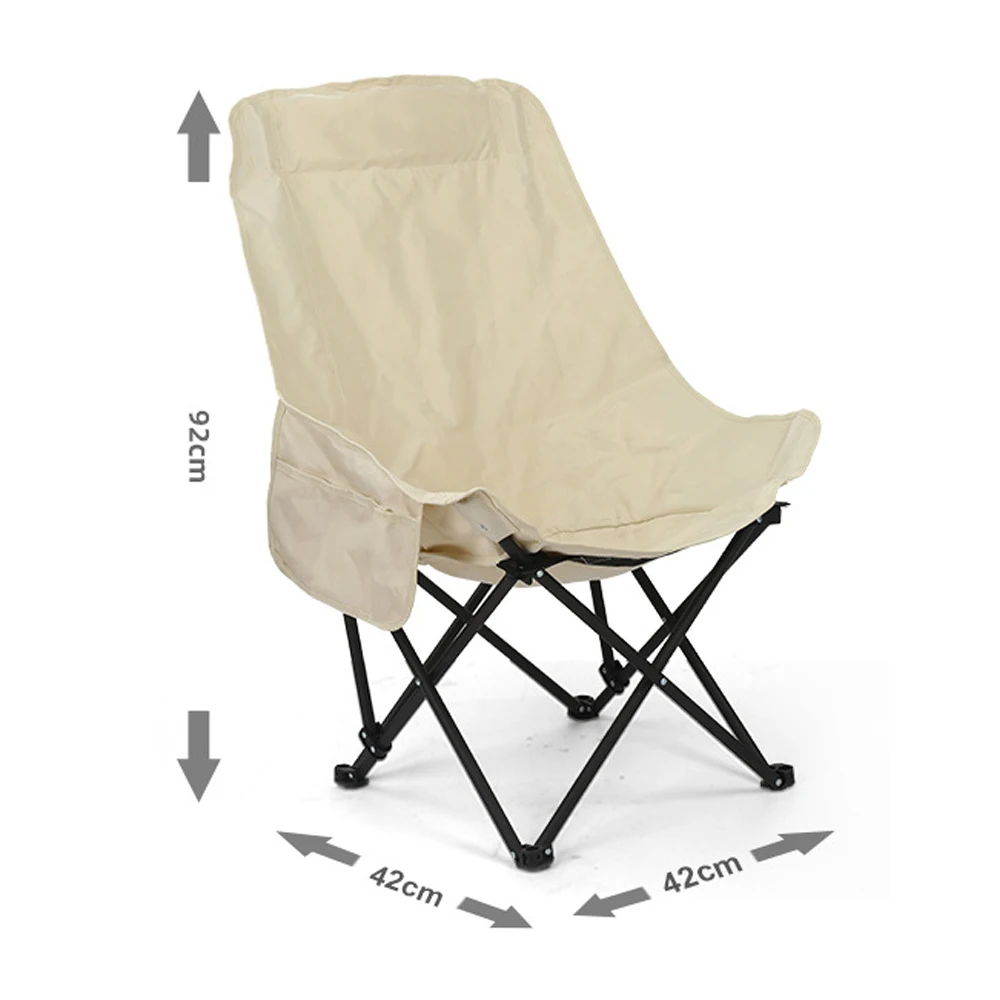 Chaise lune pliante avec épais rembourrage - Siège camping perlé pour adultes et événements