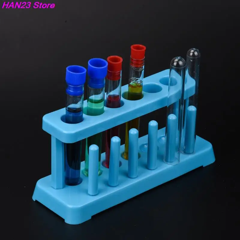 

1PC Blue Lab School Supplies Red Plastic Test Tube Rack 6 Holes Holder Support Burette Stand Laboratory Test Tube Stand Shelf