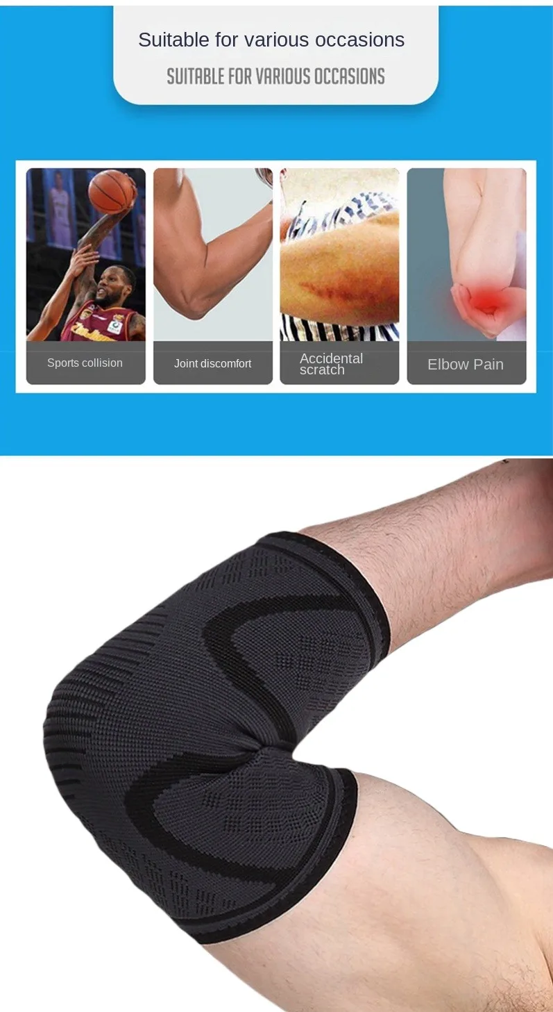 1 Stück Ellbogens tütze elastische Fitness Fitness Nylon Schutz polster absorbieren Schweiß Sport Sicherheit Basketball Spiel Arm Ärmel Ellbogens tütze – Detail 5