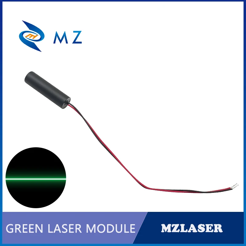 콤팩트 그린 라인 레이저 다이오드 모듈 520nm D10mm 5mW 3V 5V 12V 24V 고정밀 산업용 목공 기계용