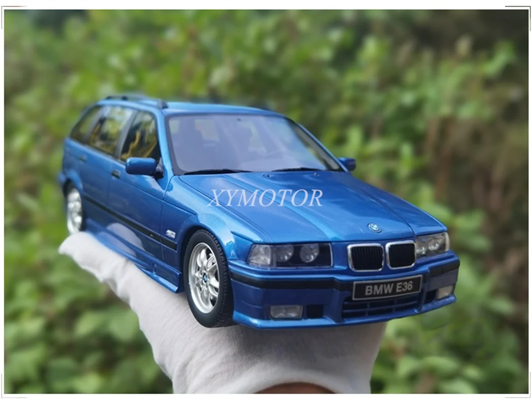 OTTO 1/18 For BMW 328i E36 Wagon Resin Diecast Car Model Kids Toys Boys  Girls Gifts Collection Display Ornaments Blue