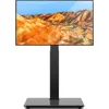 Universal Floor TV Stand,Base for 32-74 Inch TVs with Swivel Height Adjustable Mount,Tempered Glass Base,Space Saving 1