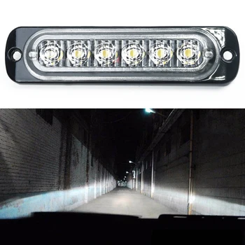 12v Car LED Light Fog Lights Boat Driving Offroad SUV 4WD Auto Boat Truck LED Headlights 6 LED Car Emergency Light 1