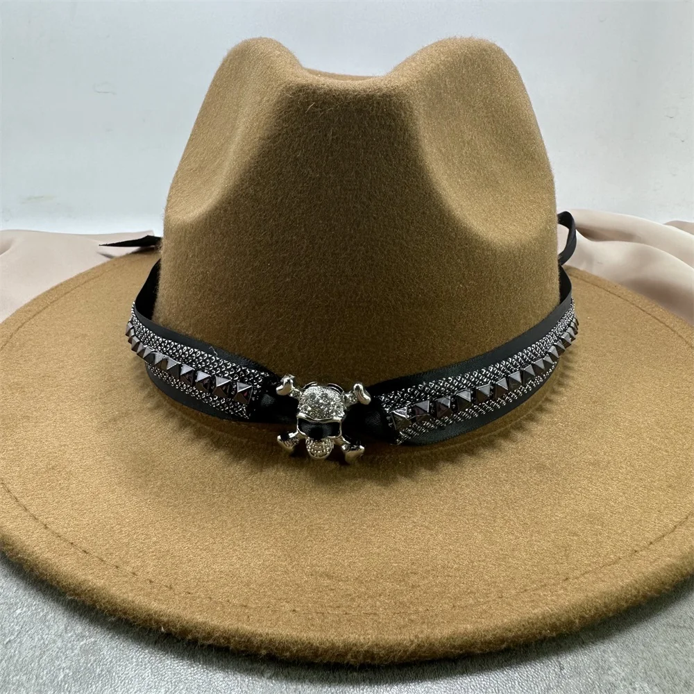 Boho Cowboy Hat Bands Leather Hat Belts for Straw Fedora Panama Hats Cow Head Hatbands Hat Decoration Replacement