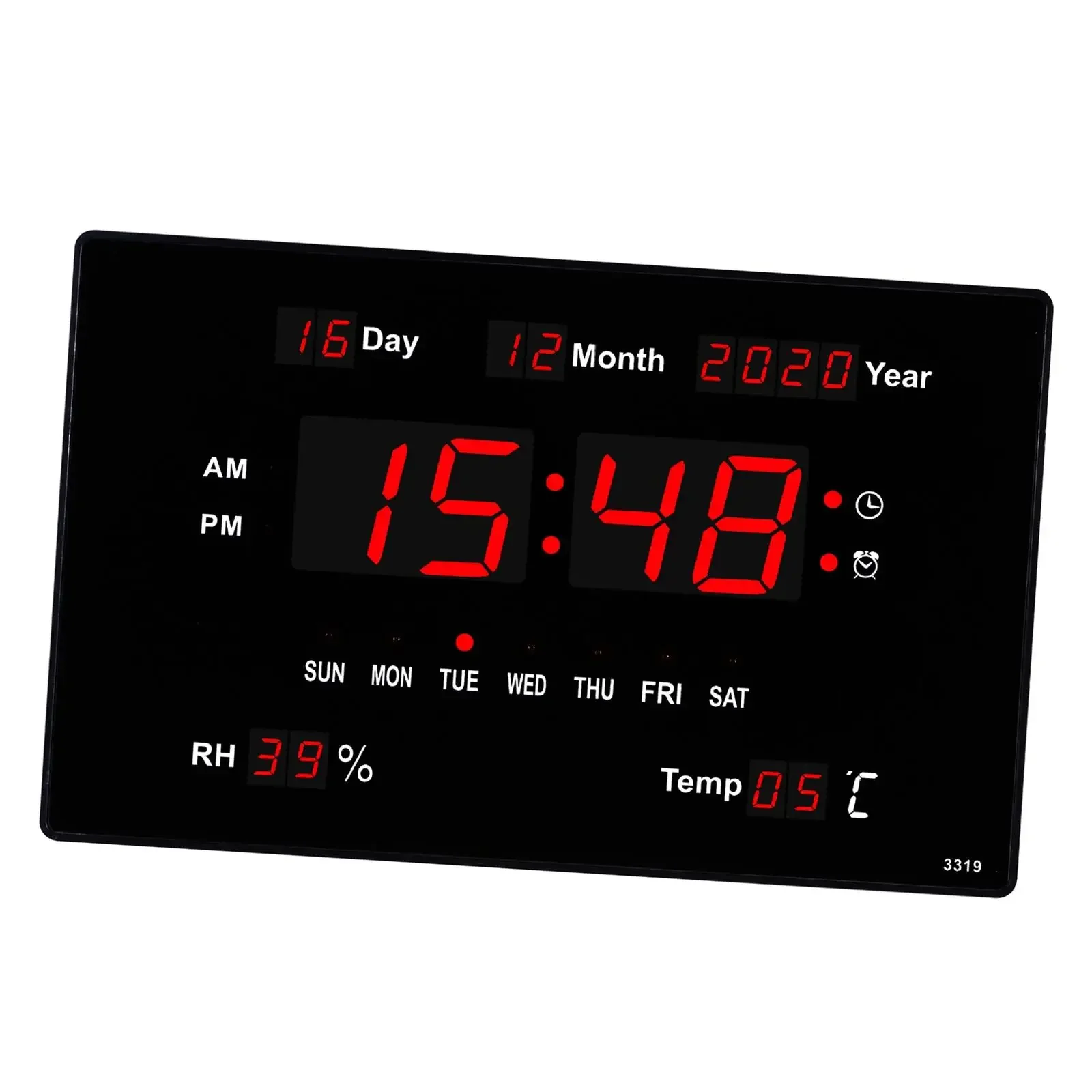 Large Electronic Wall Clock Timer Calendar Alarm LED Display Table Clocks