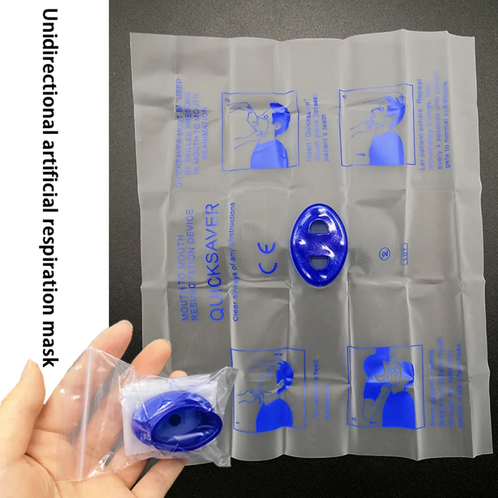 Disposable First Aid Breathing Respirator Mouth to Mouth CPR Face Shield Artificial Respiration Breathing Mask Emergency Rescue