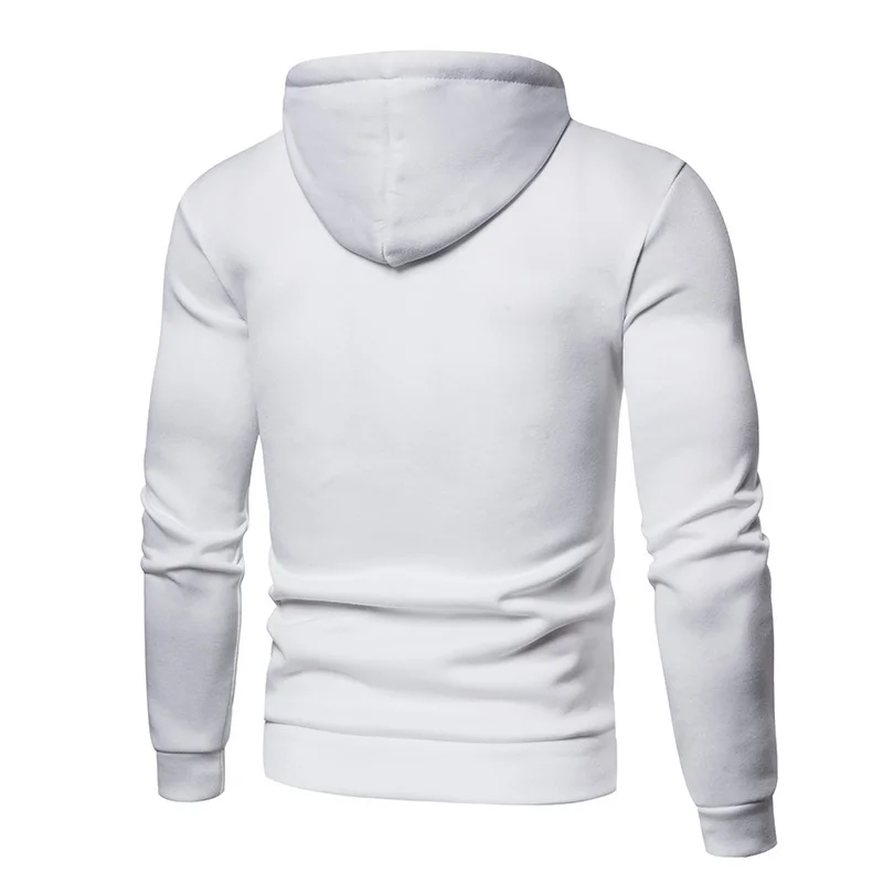 Sweat à capuche de sport décontracté pour hommes, mode printemps et automne, poche sur le bras, corde à tirer, couleur unie, chemisier ample à manches longues, pull  200000343