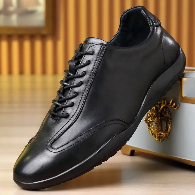 Tai Chi Shoes Very Good Kung Fu The first layer of cowhide leather new martial arts shoes lightweight soft-soled sneakers