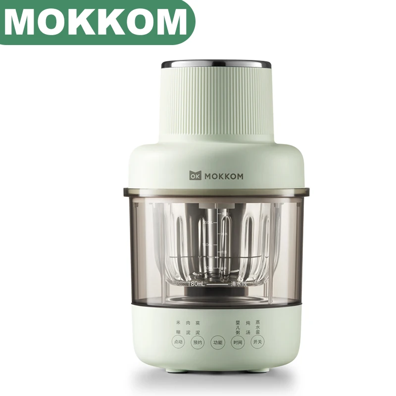 

MOKKOM MK-550 Electric Blender 16000rpm Fast Stirring Baby Food Processor Mixer 350ML Steaming Cutting Machine BPA Free 220V