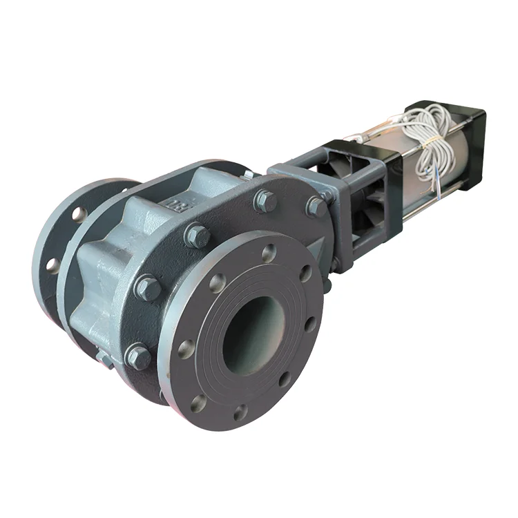 

Pneumatic ceramic wear-resistant double plug valve