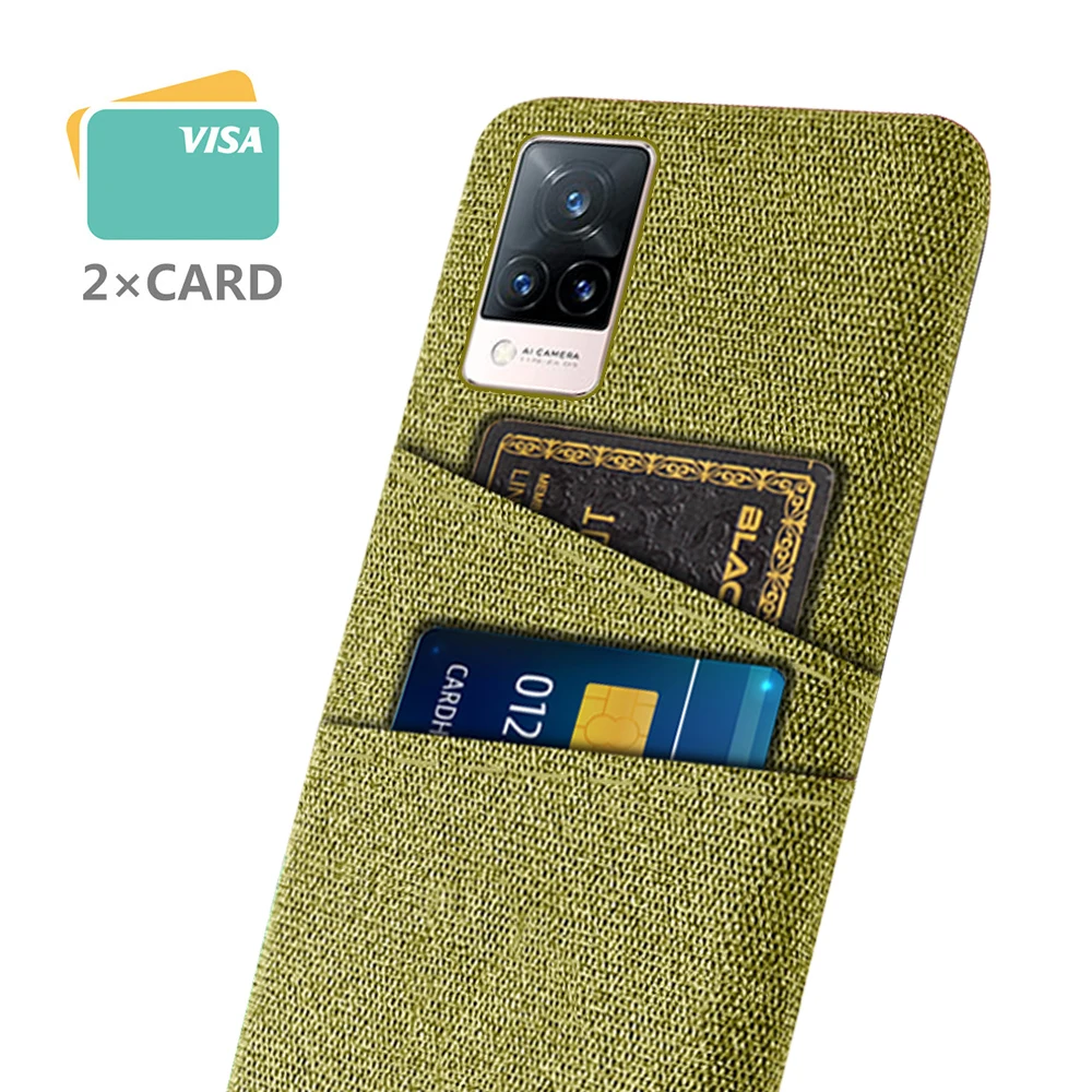 Per Vivo V21 5G Custodia V 21 Dual Card Tessuto Panno Di Lusso Business Cover Per Vivo V2050 Vivov21 5G Coque Per Vivo V21 5G Fundas