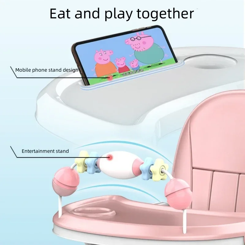 Description Picture 6 of itemBaby Dining Chair Home Multi functional Adjustable Children's Dining Table Multi functional Folding Chair Portable BB Stool