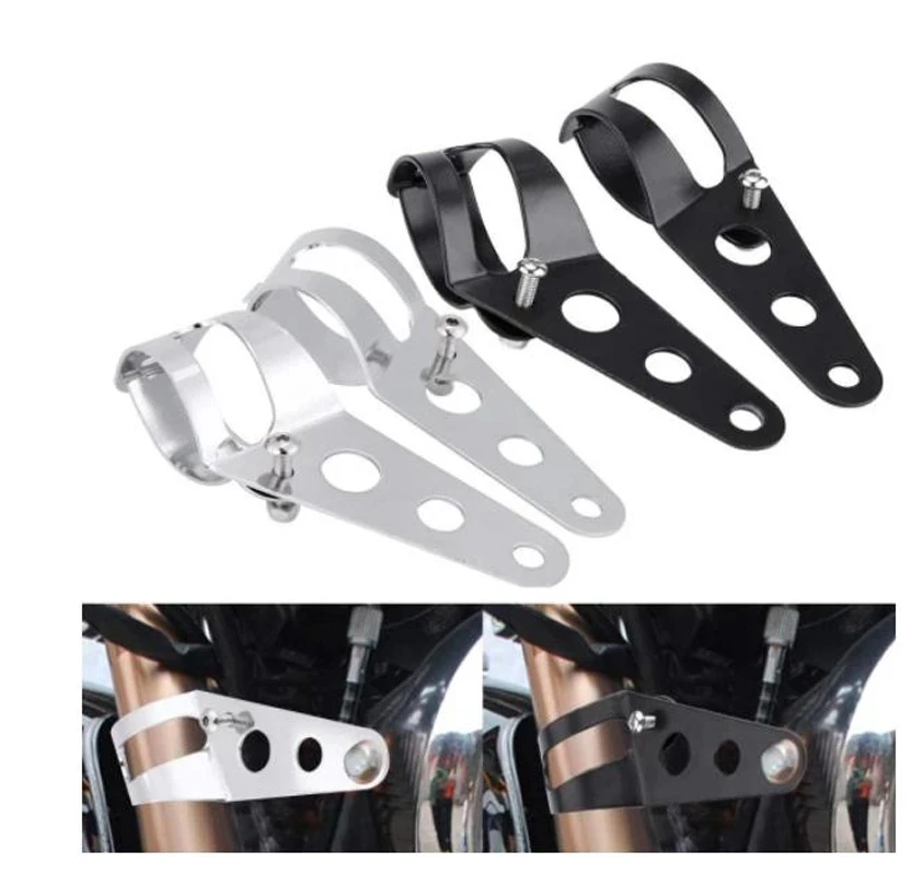 Motorcycle Headlight Mount Bracket Fork Ear Chopper Headlamp Holder