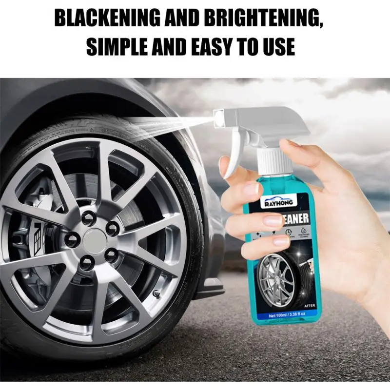 Tire Rim Cleaning Tool Universal Wheel Cleaner 100ml Portable Tire Retreading Spray