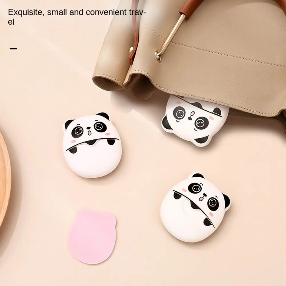 Panda Shape Paper Soap Box-packed Boxed Soap Scented Slice Soap Tablets Foaming Fragrant Tablets Cleaning Soaps Outdoor Travel