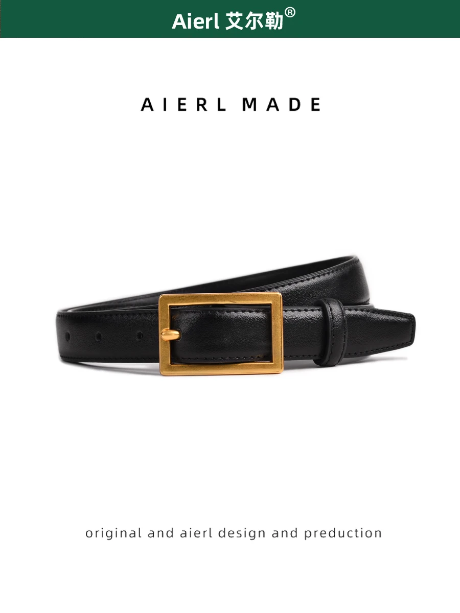 

2022 New Fashion Casual Belt Simple Narrow Waistband Skirt Decorative Genuine Belts for Women Accessories Jeans Belt