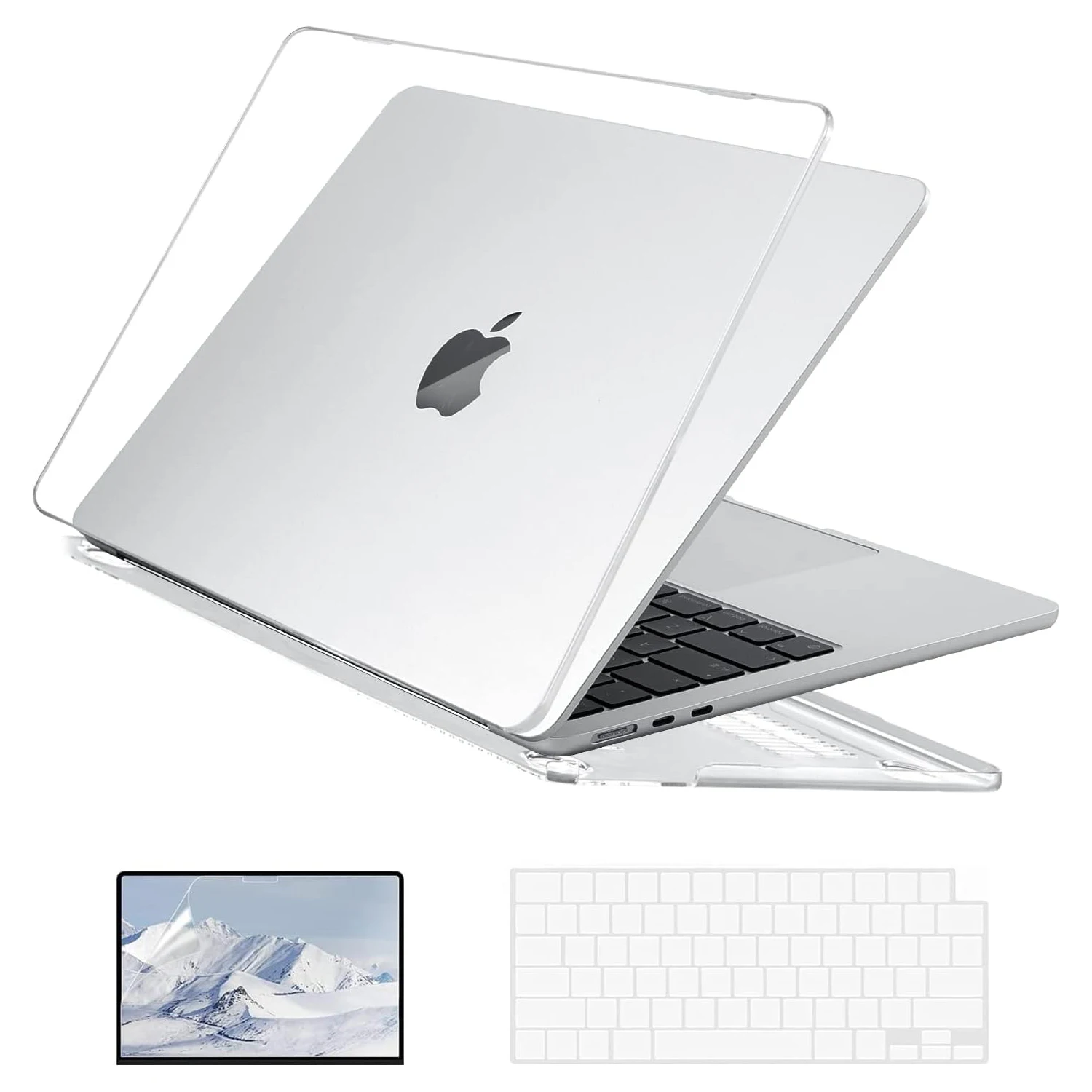 EGYAL for MacBook Air M2 Case 2023 MacBook Air 15 inch Case A2941