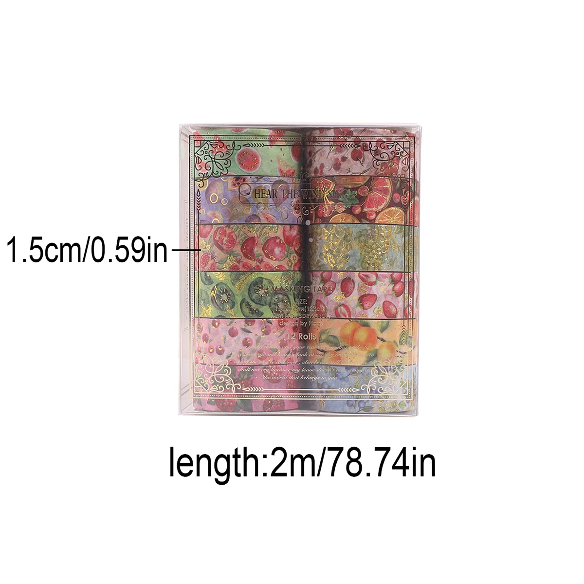 12 لفة/صندوق من شريط واشي من الرقائق الساخنة الإبد...