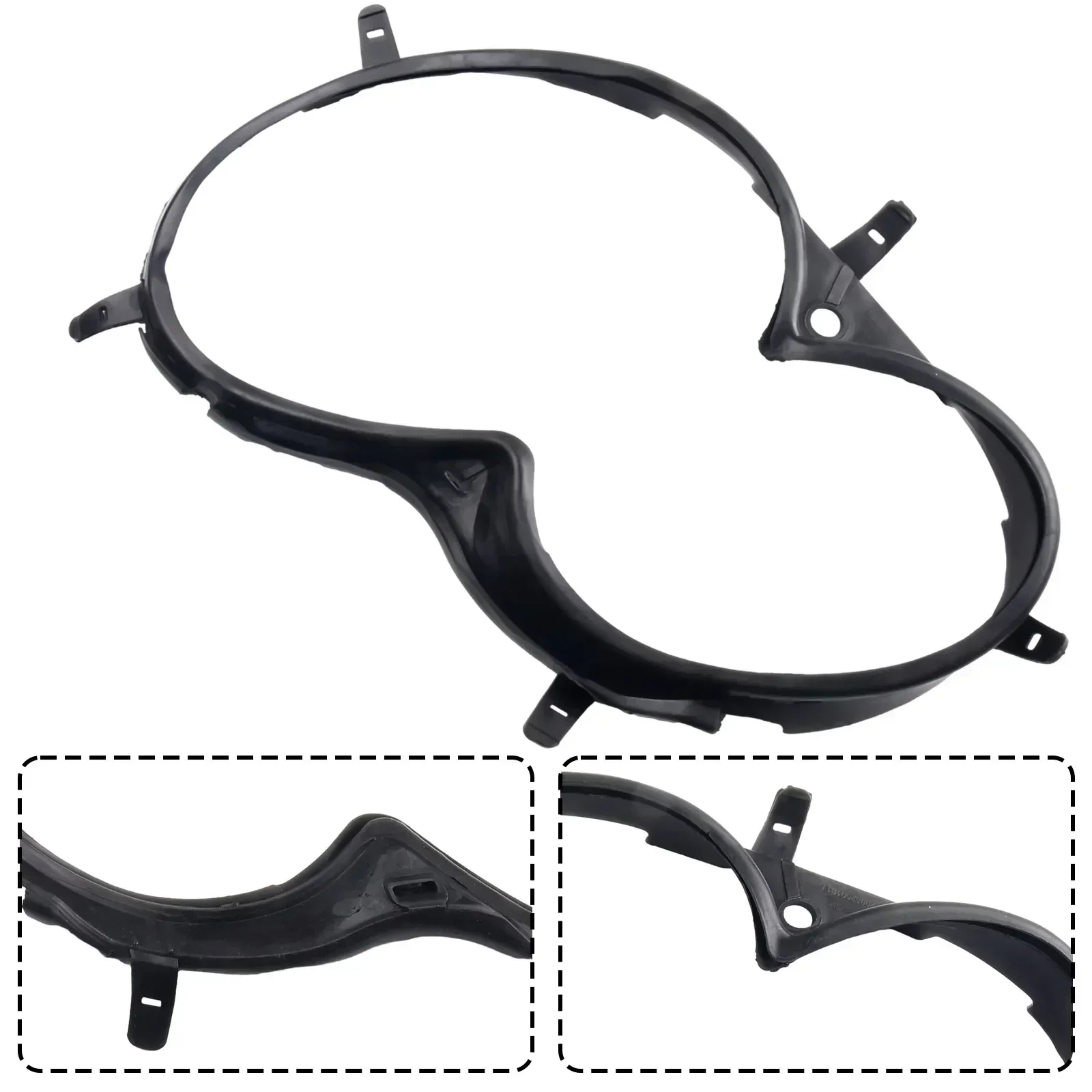 1 Pair Black Plastic Left Right Headlight Headlamp Gasket For Mercedes W209 CLK 2003-2009 2098260191 2098260291