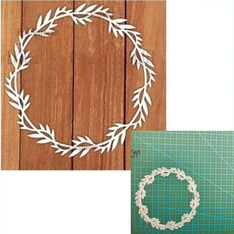

Leaf Wreath Metal Cutting Dies For DIY Scrapbook Cutting Die Paper Cards Embossed Decorative Craft Die Cut New