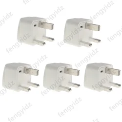 Universal Travel Adapter for UK Power Socket, Compatible with EU, US, AU, and More (White   5pcs)