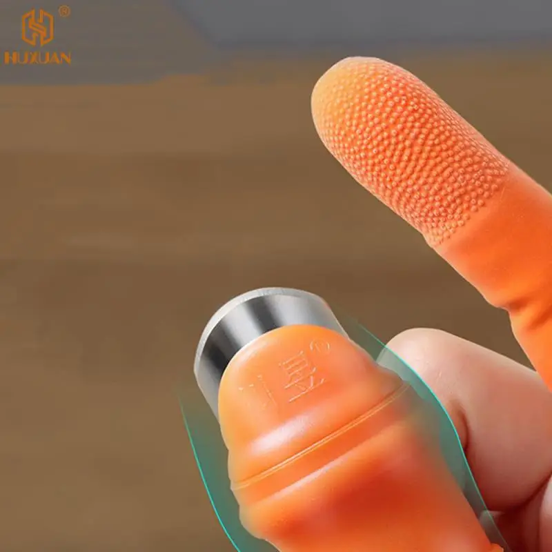 1pc Silicone Finger Protector With Blade For Fruits Vegetable Thumb Finger Knife Gloves Guard Gadgets Kitchen Accessories