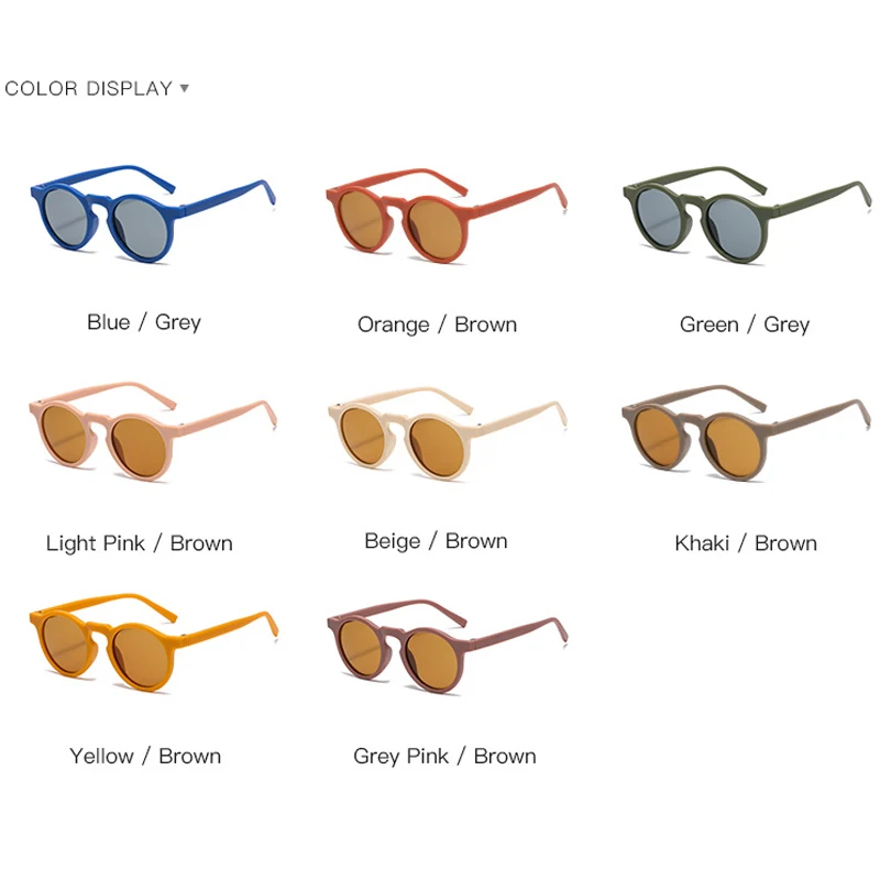 New Fashion Children Glasses Vintage Round Outdoor Sun Protection Baby Girls Acrylic UV400 Sunglasses Kids Eyeglasses_voghion.com