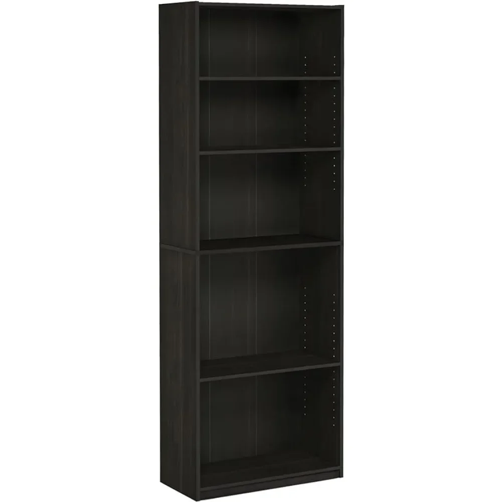 

FURINNO JAYA Simply Home 5-Shelf Bookcase, 5-Tier, Espresso, Book Shelf Furniture , Book Rack