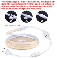 110V 220V Cob LED Strip Light Super Bright waterproof With EU US Power Supply Switch 288 LEDS/m Warm/Neutral/White Outdoor Decor - Image 4