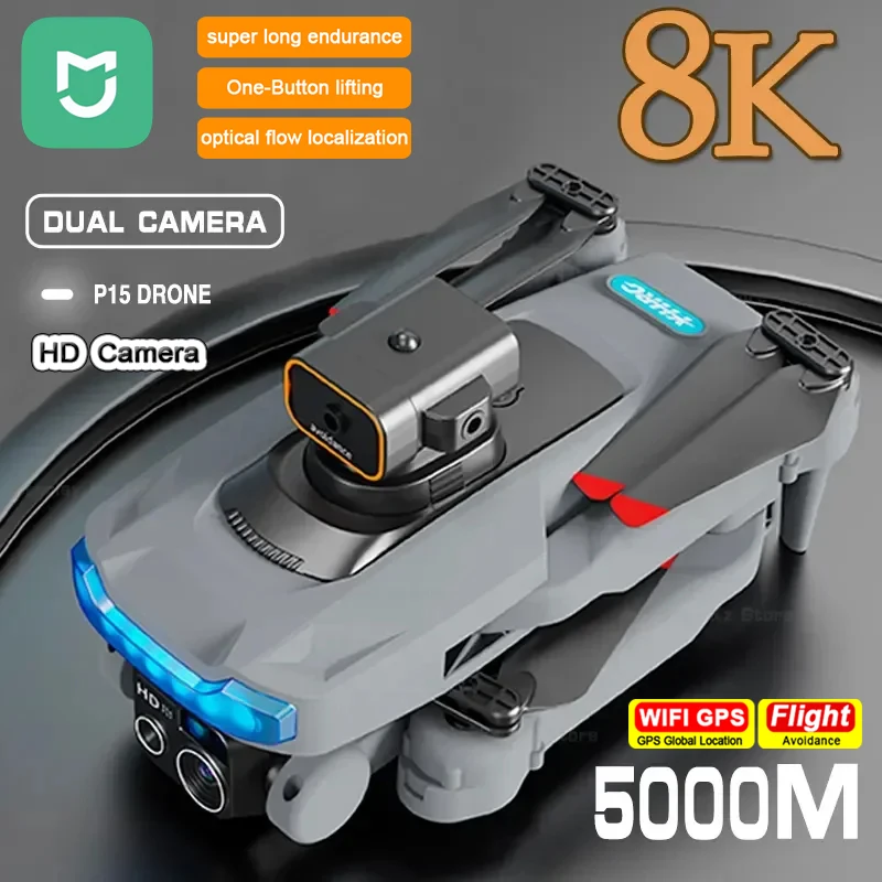 Mijia P15 Drone 4K Fotocamera Professionale 8K 5G Gps Hd Fotografia Aerea Dual-Camera Omnidirezionale Drone Per Evitare Gli Ostacoli