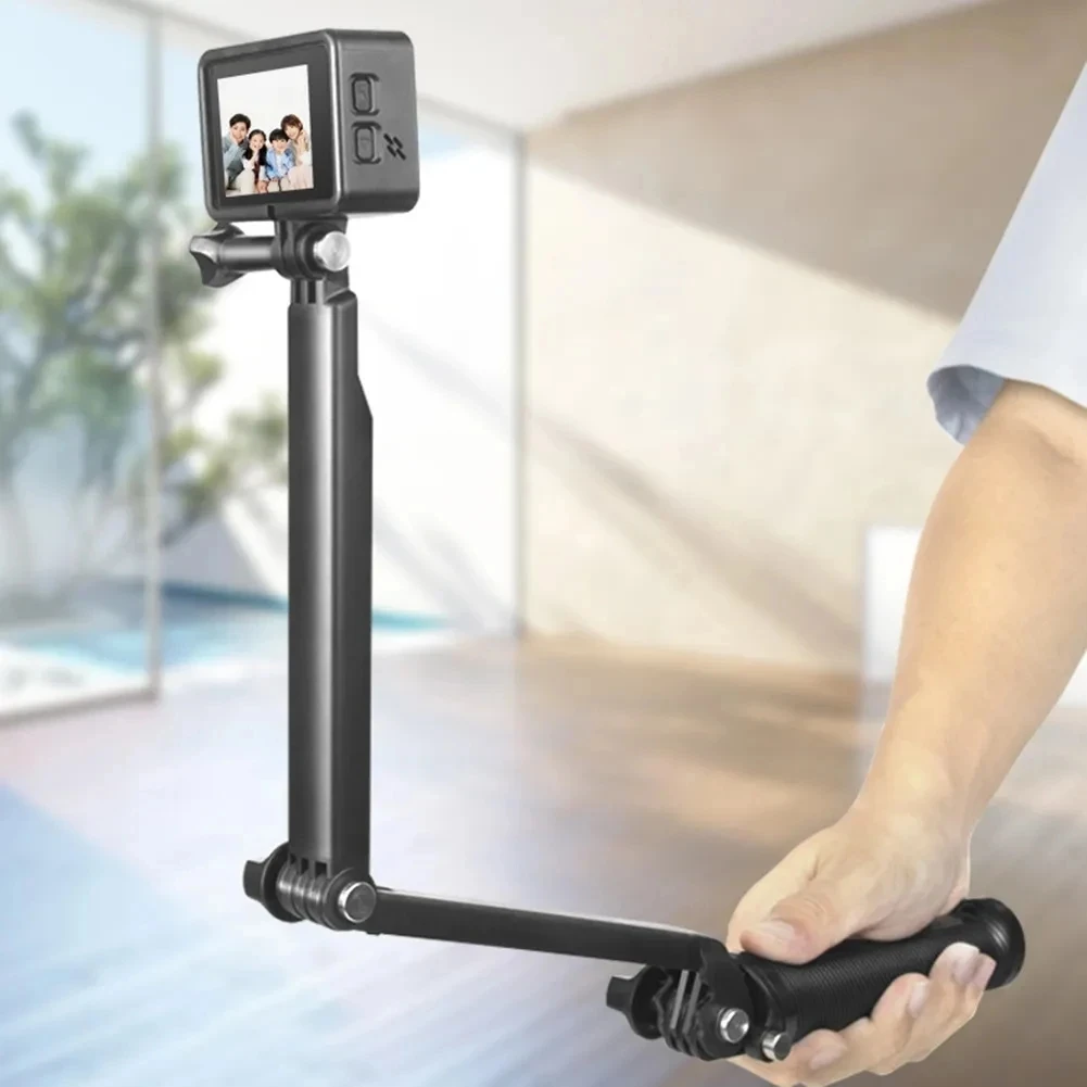 Insta360 Ace Pro GoPro 12 11 DJI Action 4 3 액션 카메라 액세서리용 3방향 그립을 접을 수 있는 핸드헬드 셀카봉 미니 삼각대