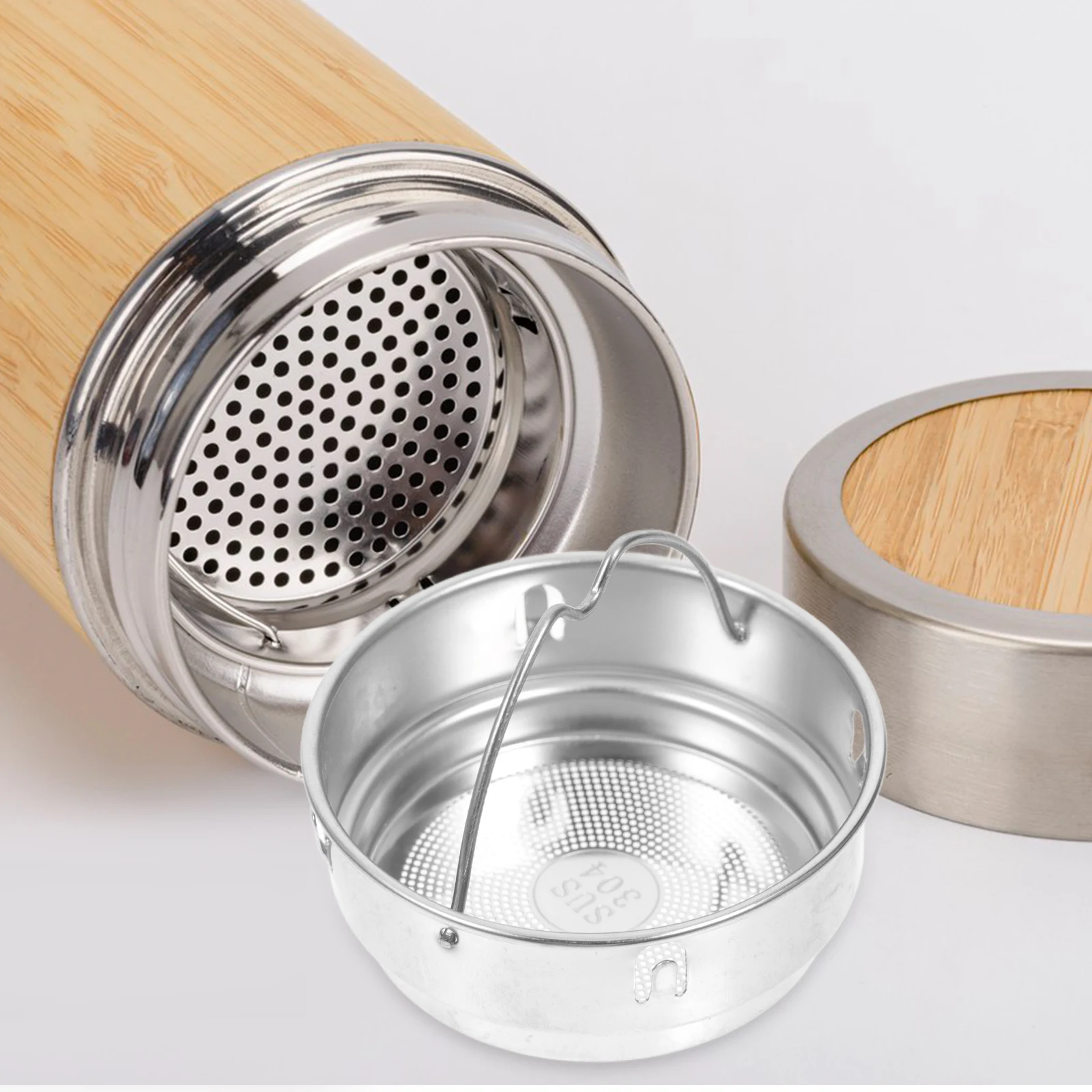 2 Pcs Loose Leaves Tea Drain Filter Fitness Strainer Mesh Infusers Stainless Steel