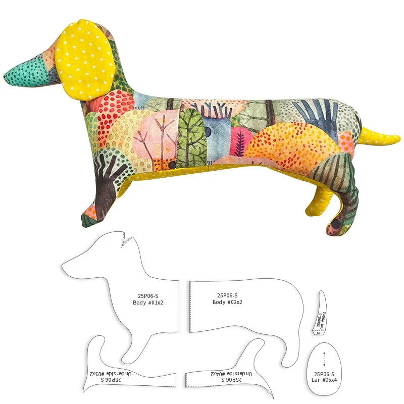 NUBECOM 6pcs Handcraft DIY Memory Dog Quilting Templates Set Doll Sewing Tools Dog Shaped Acrylic Templates With Instructions,leather craft template,sewing template