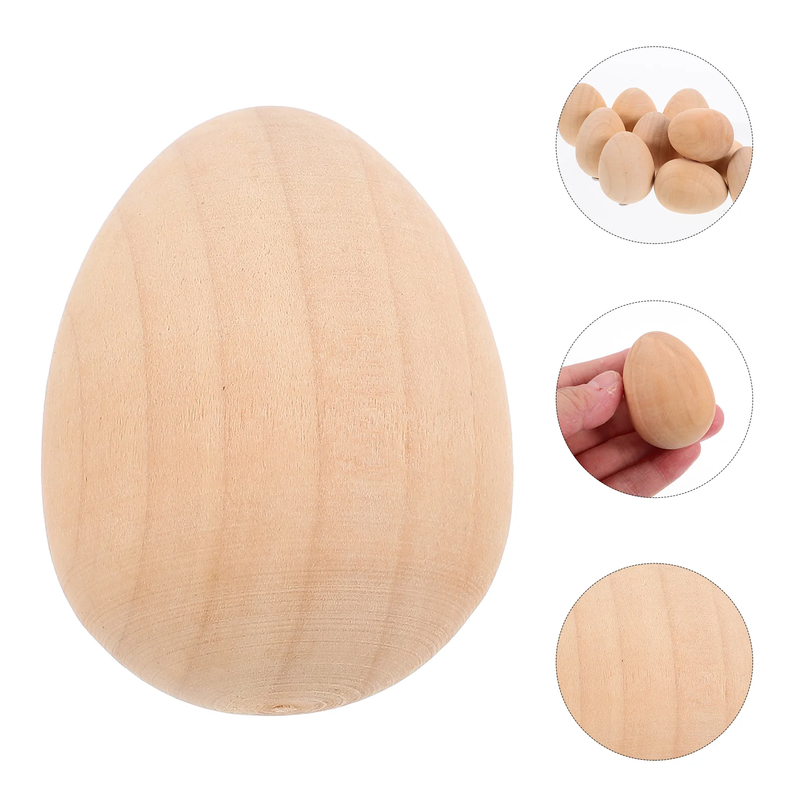 

20 Pcs Toy Easter Eggs Child and Crafts for Kids Unpainted Wooden Unfinished
