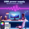 5V RGB Neon Strip Light 1M 2M 3M 5M USB Waterproof Flexible Ribbon Tape Neon Lights With Bluetooth Remote Control For Home Decor 2