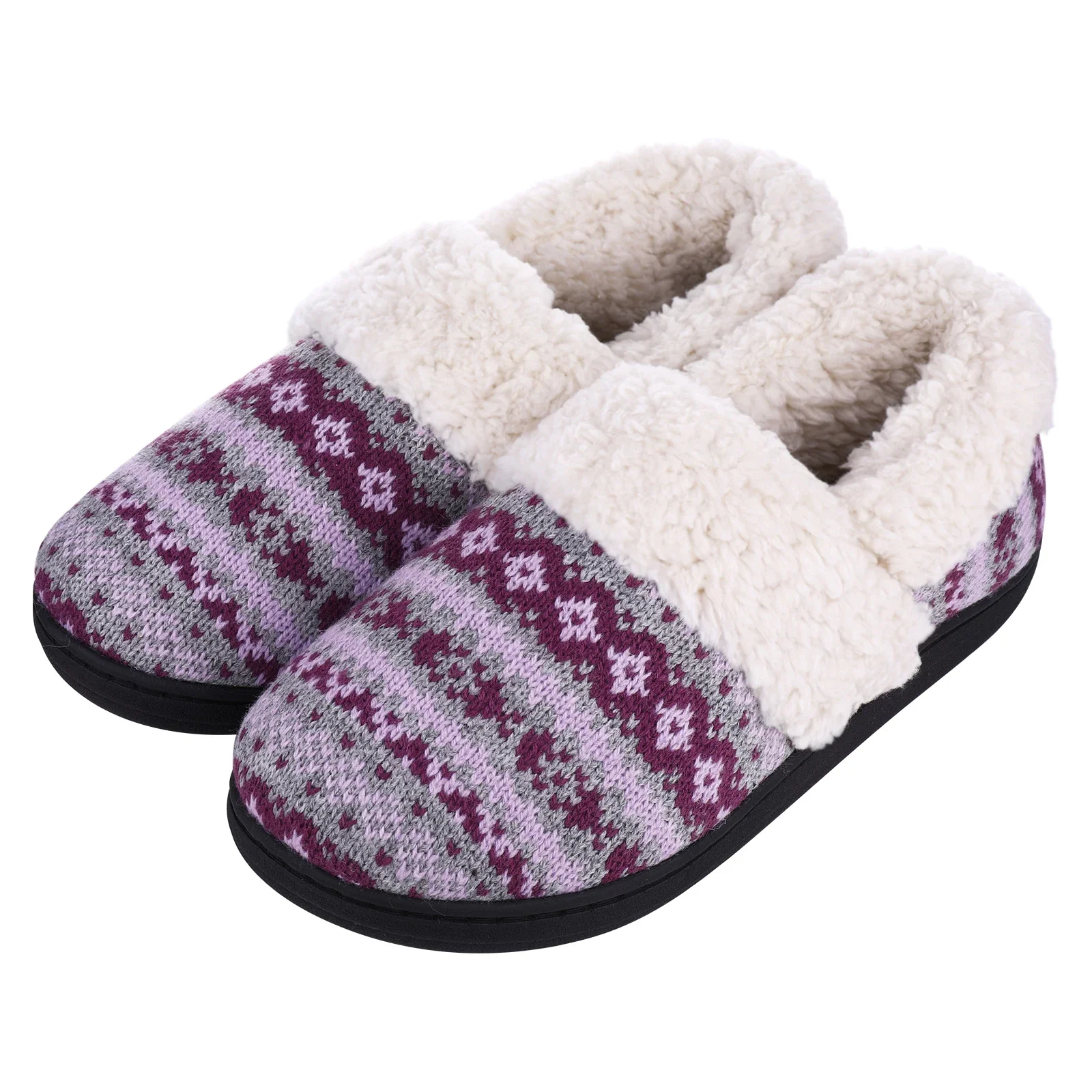 Evshine Winter Plüsch Fell Hausschuhe Für Frauen Indoor Warme Baumwolle Schuhe Frauen Nicht-slip Baumwolle Schuhe Mode Stricken Pelz gepolsterte Schuhe – Detail 13