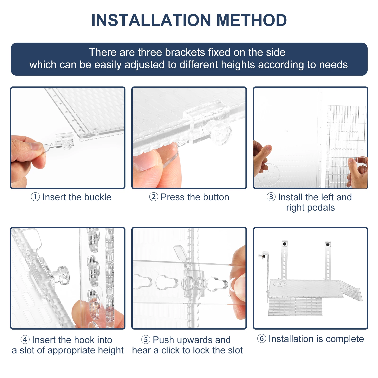 Acrylic Turtle Basking Platform Height Adjustable Turtle Terrace Transparent Fish Tank Habitat Float Island Aquarium Accessories